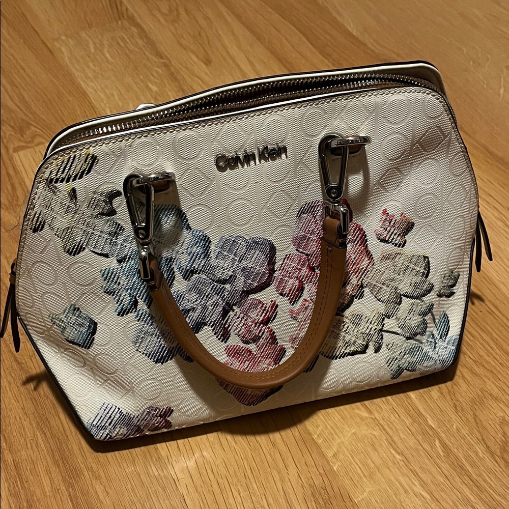 Calvin Klein Multicolor Floral Satchel